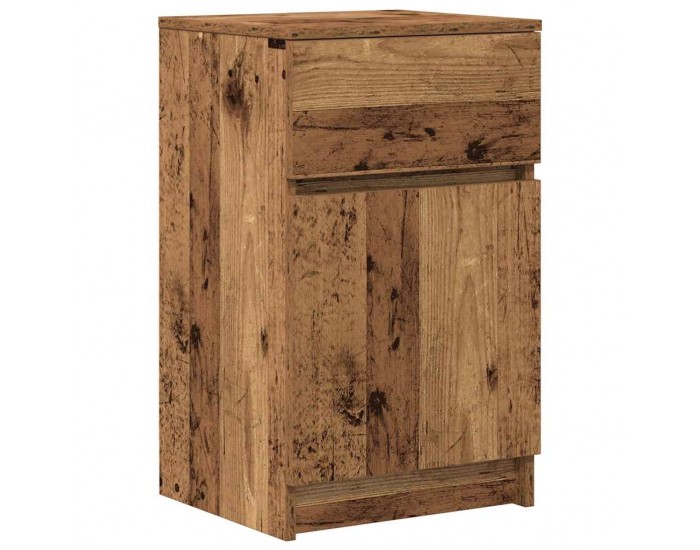 Sonata H Нощни шкафчета, 2 бр, старо дърво, 39x35x65 см, инженерно дърво