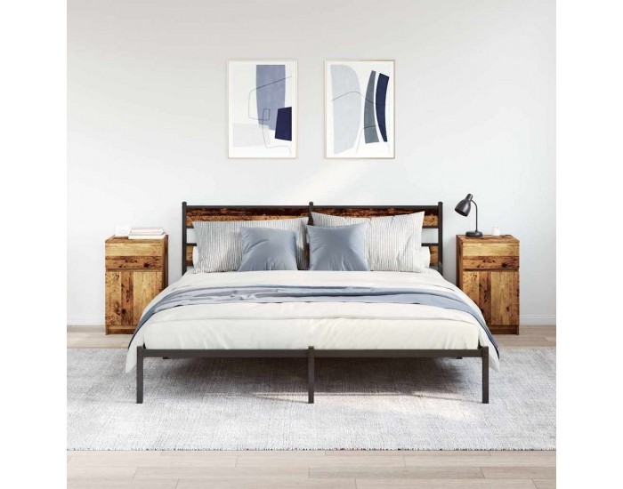 Sonata H Нощни шкафчета, 2 бр, старо дърво, 39x35x65 см, инженерно дърво