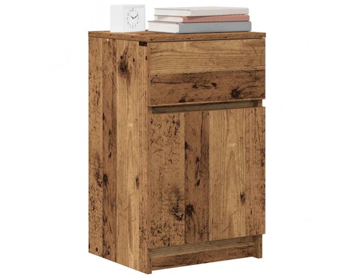 Sonata H Нощни шкафчета, 2 бр, старо дърво, 39x35x65 см, инженерно дърво