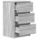 Sonata H Нощно шкафче с 3 чекмеджета, сив сонома, 39x35x65 см