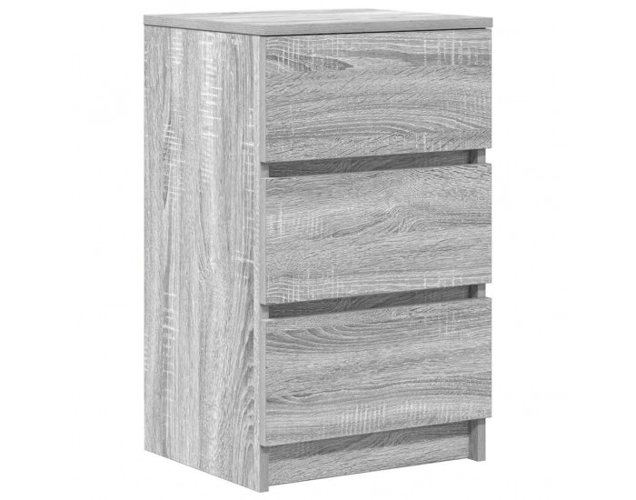 Sonata H Нощно шкафче с 3 чекмеджета, сив сонома, 39x35x65 см