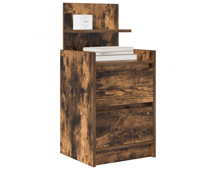 Sonata H Нощни шкафчета с 2 чекмеджета 2 бр., опушен дъб 38x34x80 см