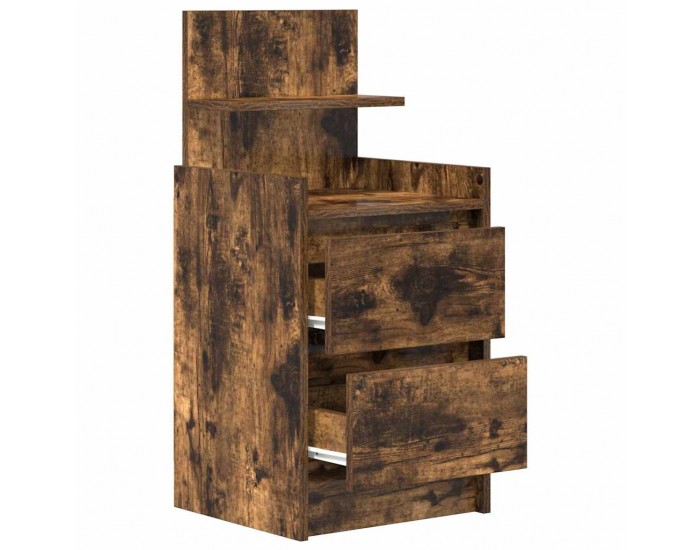 Sonata H Нощни шкафчета с 2 чекмеджета 2 бр., опушен дъб 38x34x80 см