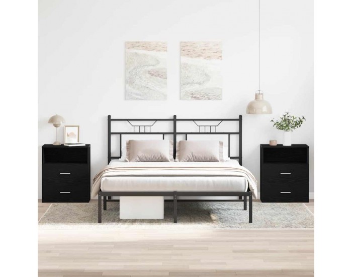 Sonata H Нощна маса 2 pcs Черен дъб 50 x 32 x 60 см Инженерно дърво