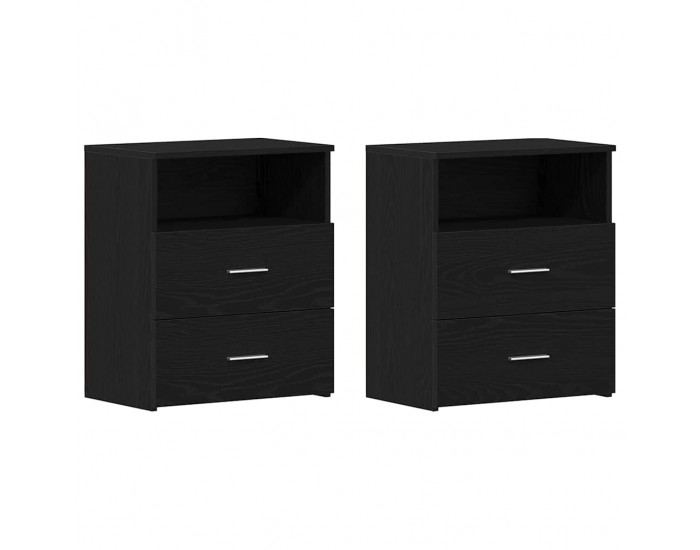 Sonata H Нощна маса 2 pcs Черен дъб 50 x 32 x 60 см Инженерно дърво