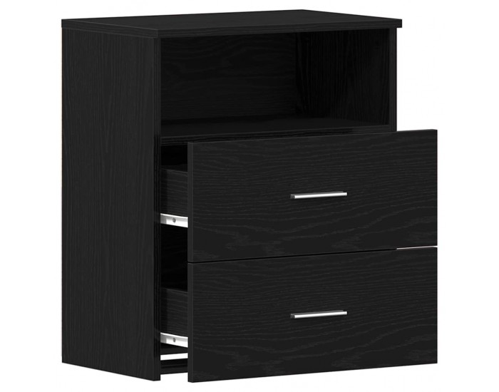 Sonata H Нощна маса 2 pcs Черен дъб 50 x 32 x 60 см Инженерно дърво