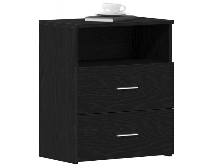 Sonata H Нощна маса 2 pcs Черен дъб 50 x 32 x 60 см Инженерно дърво