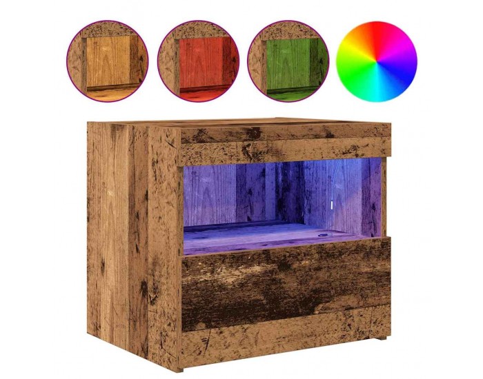 Sonata H Нощно шкафче Старо дърво 50 x 40 x 45 cm Инженерно дърво