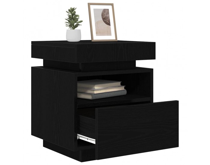 Sonata H Нощно шкафче Черен дъб 40 x 39 x 48.5 см Инженерно дърво