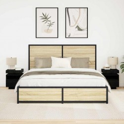 Sonata H Нощно шкафче 2 pcs Черен дъб 40 x 39 x 48.5 см Инженерно дърво - Спалня