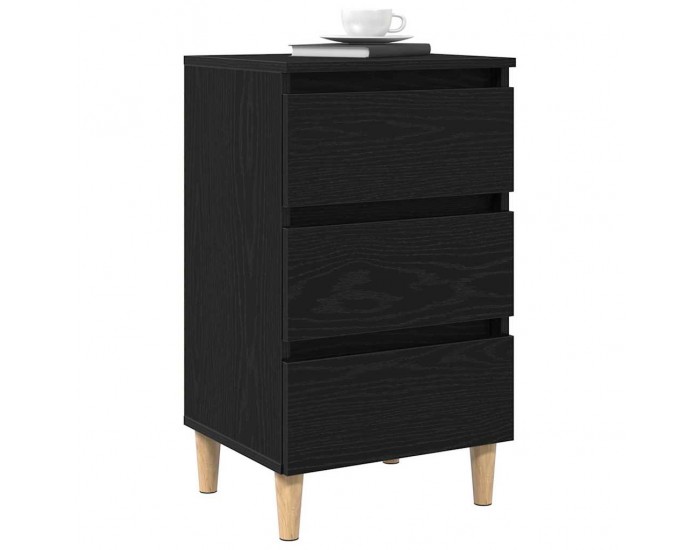 Sonata H Нощен шкаф с чекмедже Черен дъб 40 x 35 x 69 см Инженерно дърво