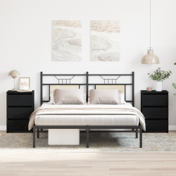 Sonata H Нощен шкаф 2 pcs Черен дъб 40 x 35 x 62.5 см Инженерно дърво - Нощни шкафчета