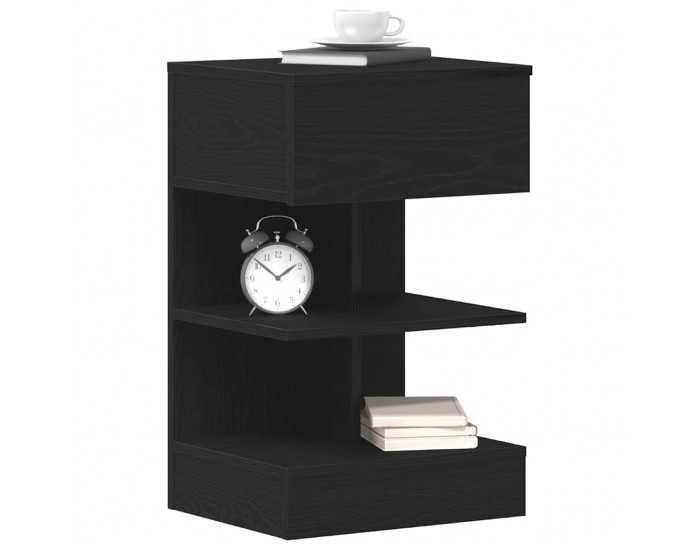 Sonata H Нощен шкаф с чекмедже Черен дъб 40 x 35 x 65 см Инженерно дърво