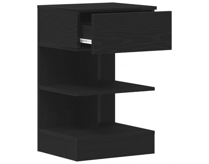 Sonata H Нощен шкаф с чекмедже Черен дъб 40 x 35 x 65 см Инженерно дърво