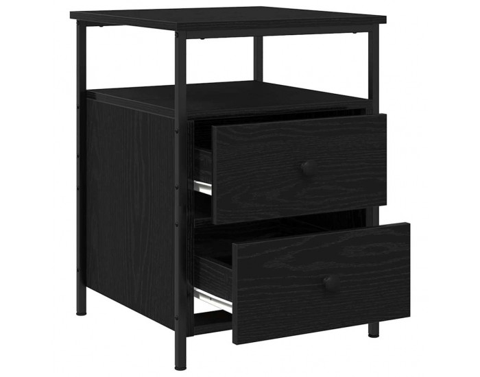 Sonata H Нощно шкафче с чекмедже 2 pcs Черен дъб 44 x 45 x 60 см