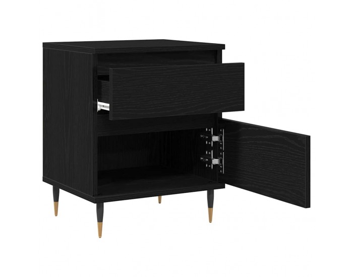 Sonata H Нощен шкаф с чекмедже 2 pcs Черен дъб