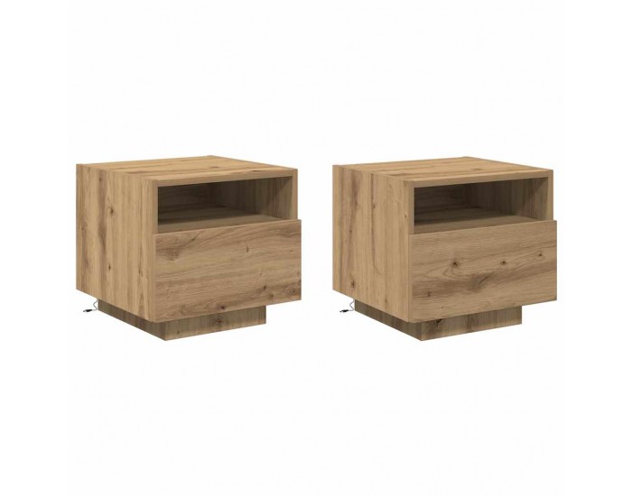 Sonata H Нощно шкафче 2 pcs дъб артизан 40 x 39 x 37 см Инженерно дърво
