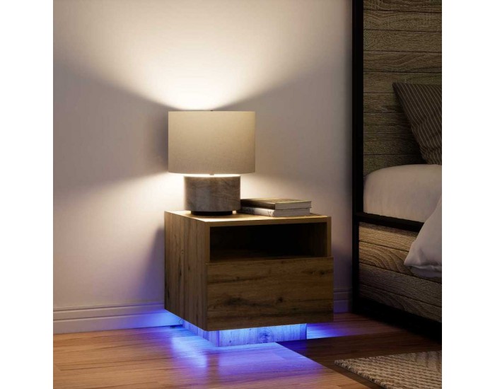 Sonata H Нощно шкафче 2 pcs дъб артизан 40 x 39 x 37 см Инженерно дърво