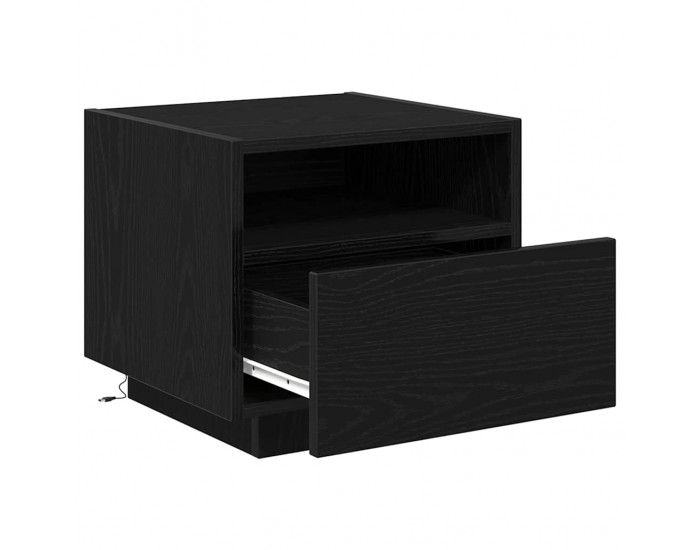 Sonata H Нощно шкафче Черен дъб 40 x 39 x 37 см Инженерно дърво