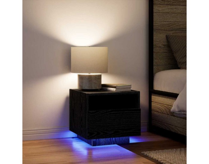 Sonata H Нощно шкафче 2 pcs Черен дъб 40 x 39 x 37 см Инженерно дърво