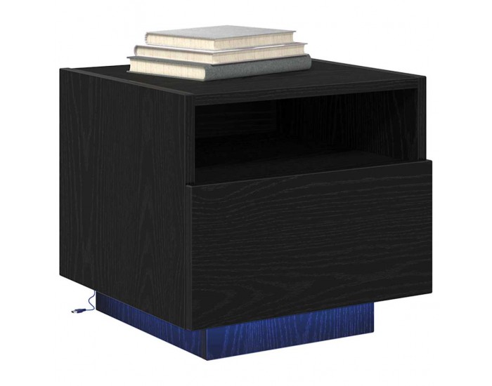 Sonata H Нощно шкафче 2 pcs Черен дъб 40 x 39 x 37 см Инженерно дърво