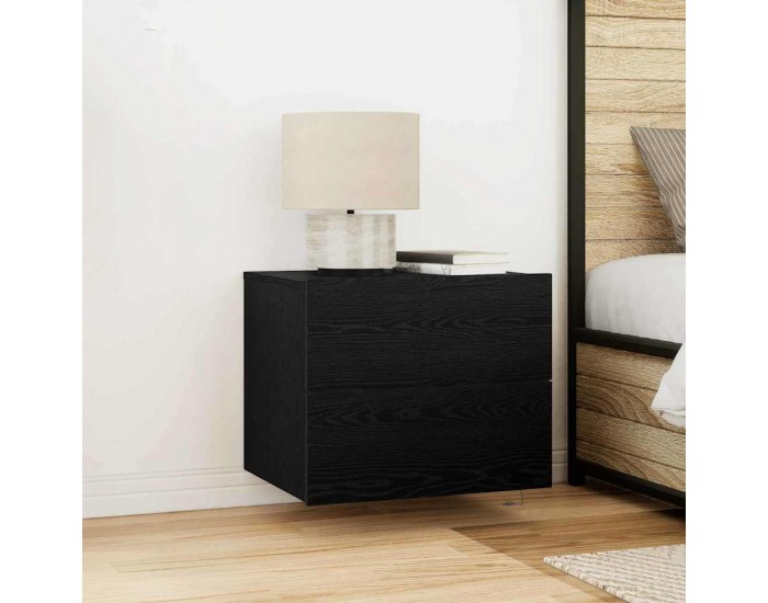 Sonata H Стенен шкаф за нощно шкафче 2 pcs Черен дъб 50 x 39 x 41 cm