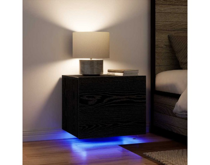 Sonata H Стенен шкаф за нощно шкафче 2 pcs Черен дъб 50 x 39 x 41 cm