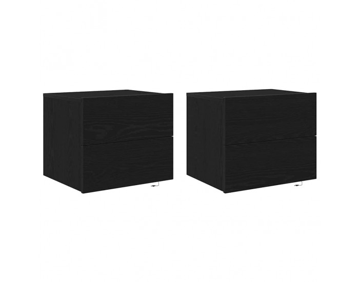 Sonata H Стенен шкаф за нощно шкафче 2 pcs Черен дъб 50 x 39 x 41 cm