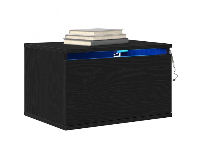 Sonata H Стенен шкаф за нощно шкафче с 2 pcs Черен дъб 50 x 36 x 30 см Sonata H Стенен шкаф за нощно шкафче с 2 pcs Черен дъб 50 x 36 x 30 см