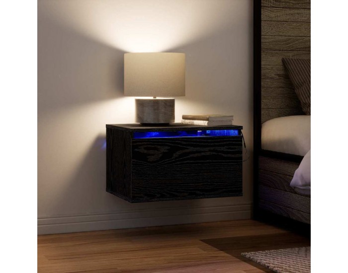 Sonata H Стенен шкаф за нощно шкафче с 2 pcs Черен дъб 50 x 36 x 30 см Sonata H Стенен шкаф за нощно шкафче с 2 pcs Черен дъб 50 x 36 x 30 см