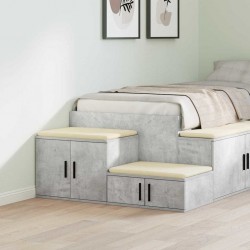 Sonata H Шкаф за съхранение Бетонно сиво 127 x 41 x 40 см - Нощни шкафчета