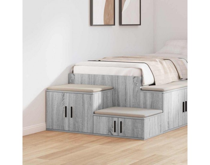 Sonata H Шкаф за съхранение Сив сонома 127 x 41 x 40 см Инженерно дърво