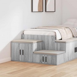 Sonata H Шкаф за съхранение Сив сонома 103 x 41 x 40 см Инженерно дърво - Нощни шкафчета