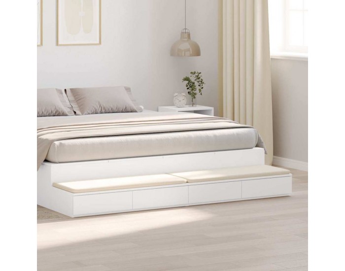 Sonata H Чекмеджета за легло Бяло 200 x 36.5 x 16.5 см Инженерно дърво