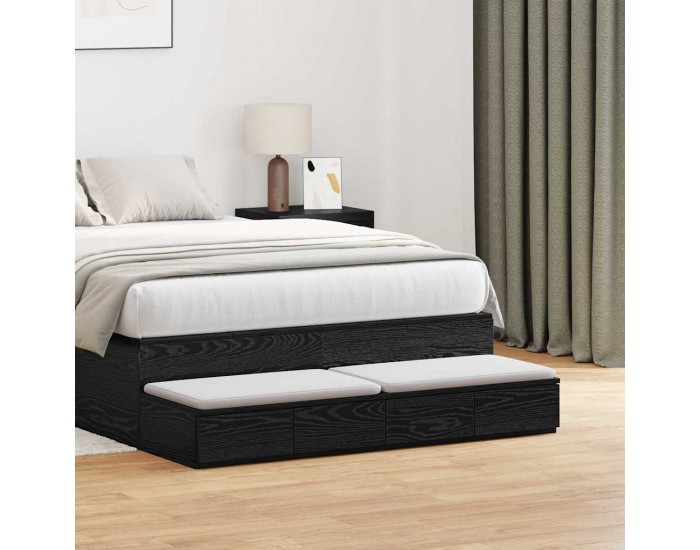 Sonata H Чекмеджета за легло с чекмедже Черен дъб 120 x 36.5 x 16.5 см