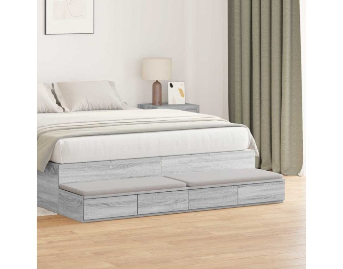 Sonata H Чекмеджета за легло с чекмедже Сив сонома 140 x 36.5 x 16.5 см