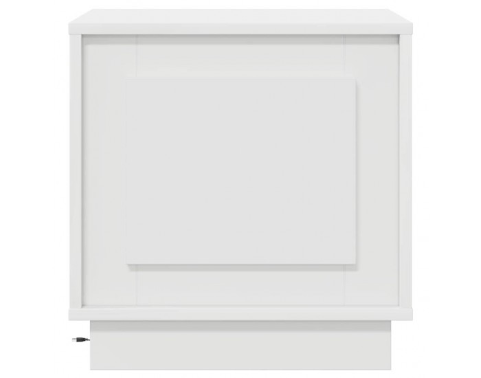 Sonata H Нощен шкаф с Бяло 44 x 34.5 x 45 см Инженерно дърво