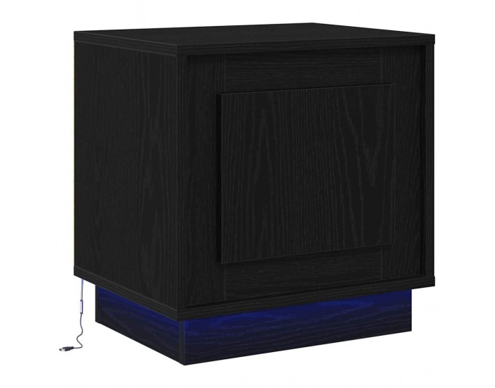 Sonata H Нощен шкаф с 2 pcs Черно 44 x 34.5 x 45 см Инженерно дърво