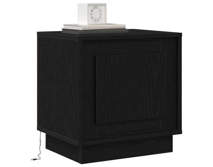 Sonata H Нощен шкаф с 2 pcs Черно 44 x 34.5 x 45 см Инженерно дърво