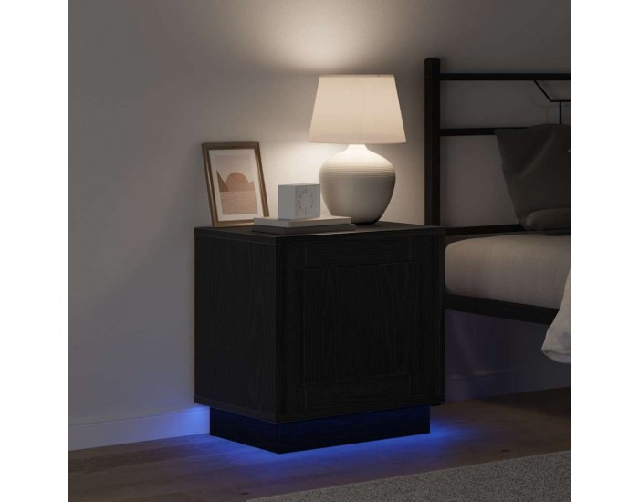 Sonata H Нощен шкаф с 2 pcs Черно 44 x 34.5 x 45 см Инженерно дърво