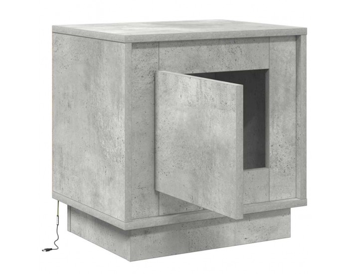 Sonata H Нощен шкаф с Бетонно сиво 44 x 34.5 x 45 см Инженерно дърво