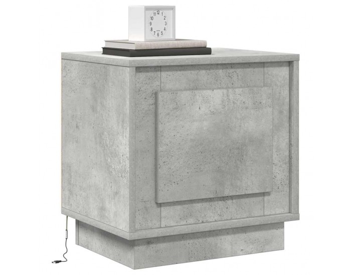 Sonata H Нощен шкаф с Бетонно сиво 44 x 34.5 x 45 см Инженерно дърво