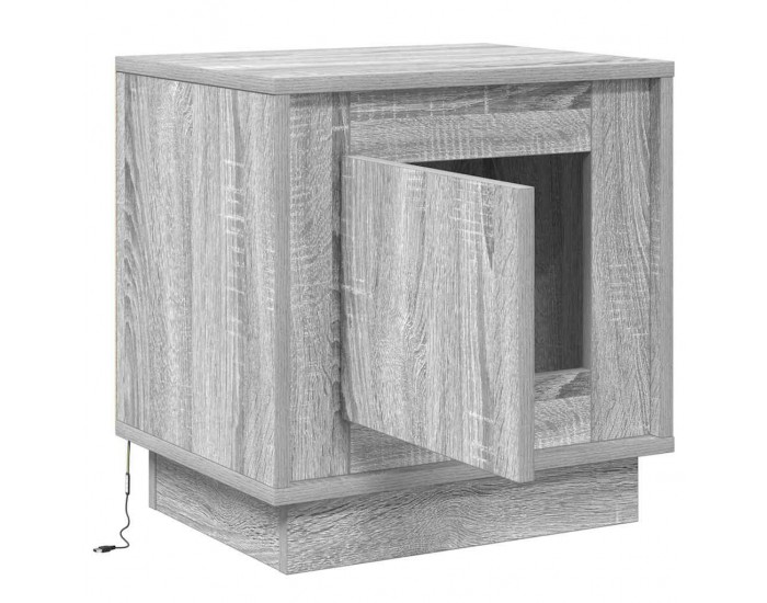 Sonata H Нощен шкаф с Сив 44 x 34.5 x 45 см Инженерно дърво