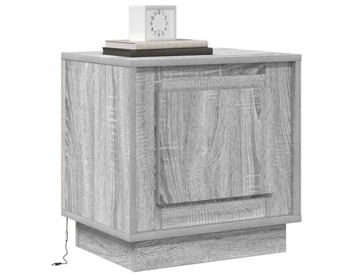 Sonata H Нощен шкаф с Сив 44 x 34.5 x 45 см Инженерно дърво