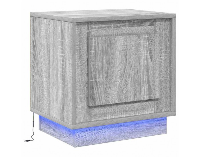 Sonata H Нощен шкаф с Сив 44 x 34.5 x 45 см Инженерно дърво