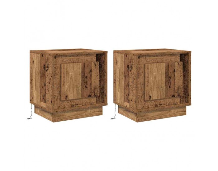 Sonata H Нощен шкаф 2 pcs Старо дърво 44 x 34.5 x 45 см Инженерно дърво