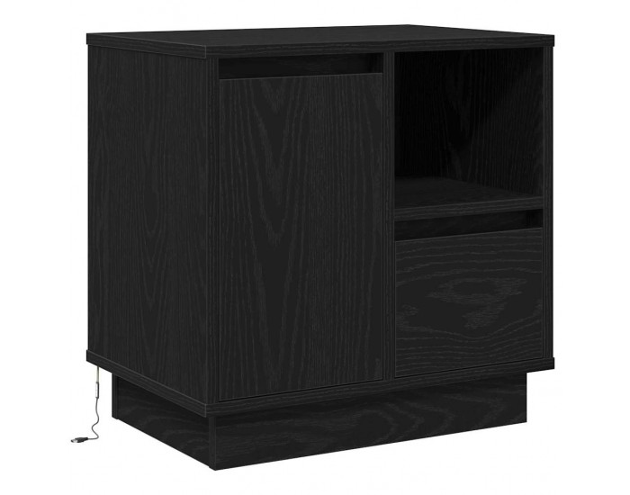 Sonata H Нощен шкаф с чекмедже Черно 50 x 34.5 x 50 см. Инженерно дърво