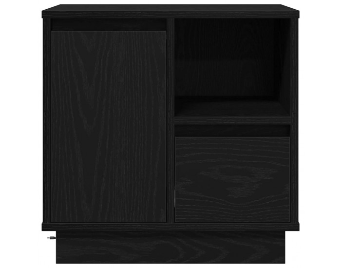 Sonata H Нощен шкаф с чекмедже Черно 50 x 34.5 x 50 см. Инженерно дърво