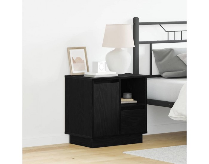 Sonata H Нощен шкаф с 2 pcs Черно 50 x 34.5 x 50 см. Инженерно дърво