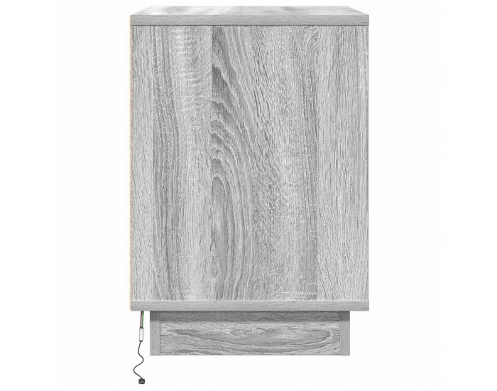 Sonata H Нощен шкаф с чекмедже с Сив 50 x 34.5 x 50 см. Инженерно дърво